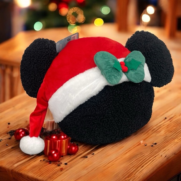 Disney Other - Mickey Holiday Santa Plush Pillow